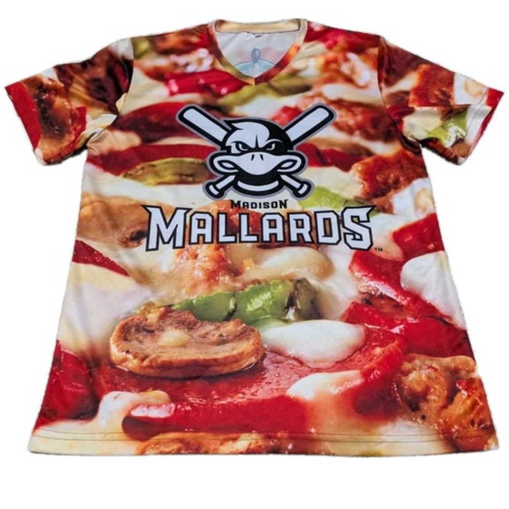 Madison Mallards Northwoods League‎ Brew Pub Pizza Supreme #18 Jersey Size M